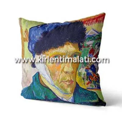Sanat eseri baskılı dekoratif kırlent