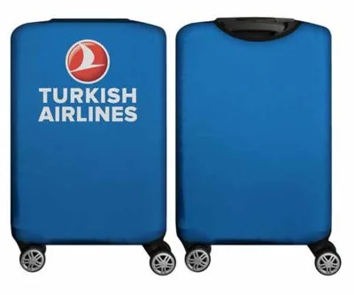 Turkish Airlines logolu baskılı valiz kılıfı