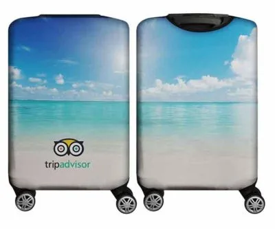 TripAdvisor logolu kurumsal valiz kılıfı